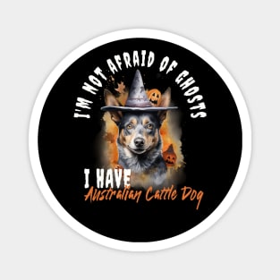 Australian Cattle Dog Ghost Guardian Vintage Halloween Funny Magnet